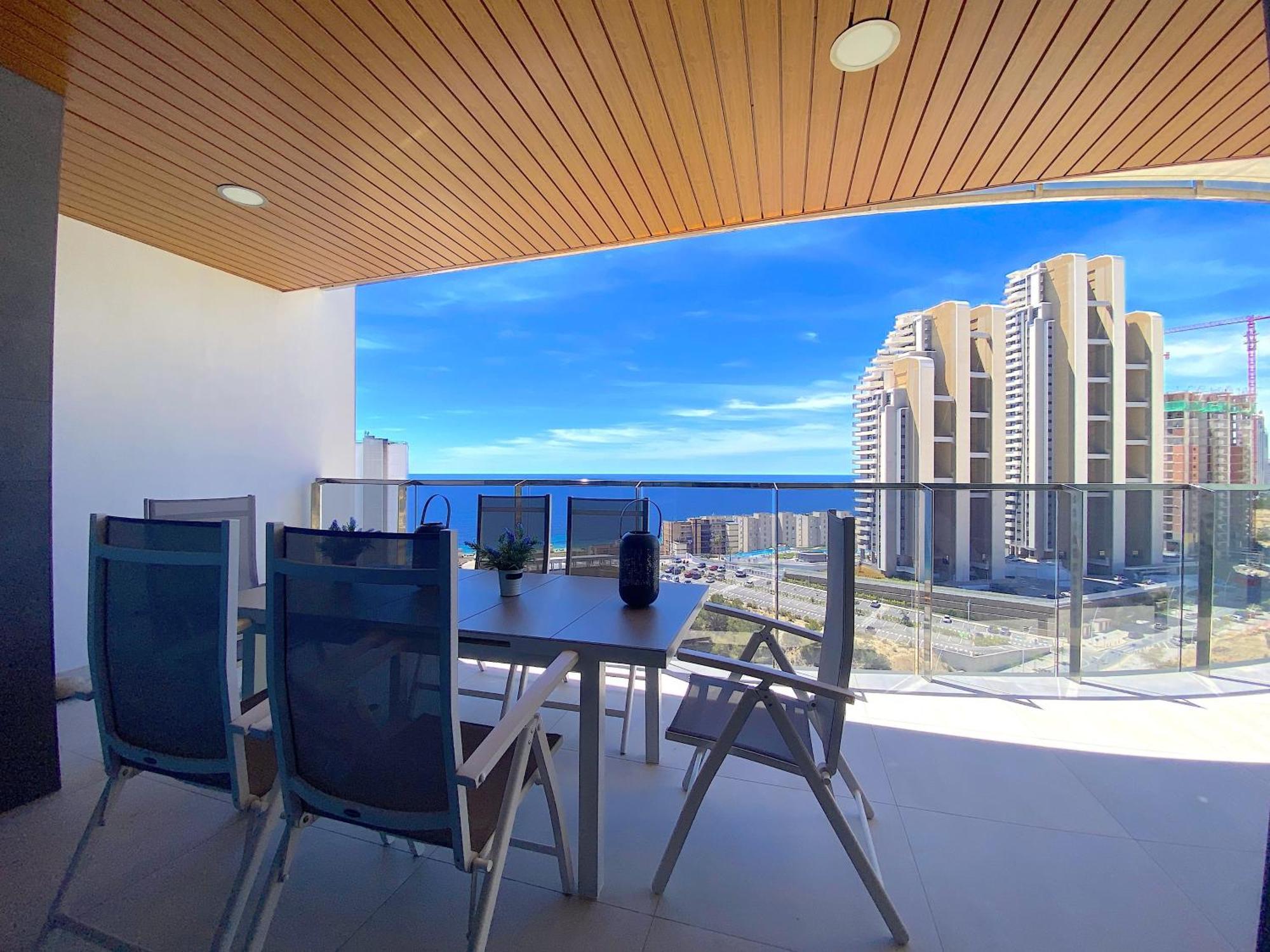 Lujoso Apartament Con Impresionantes Vistas Al Mar Benidorm Bagian luar foto